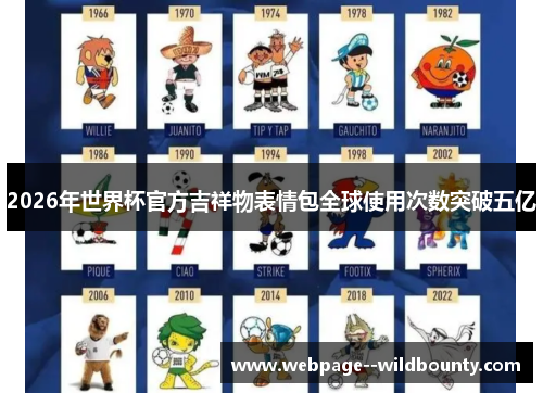 2026年世界杯官方吉祥物表情包全球使用次数突破五亿 2026年世界杯官方吉祥物表情包全球使用次数突破五亿